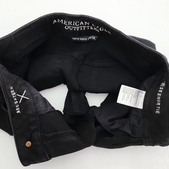 American Eagle Womens Super Super Stretch AEO Sateen Hi Rise Shortie Shorts Sz 4 - Picture 11 of 14